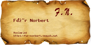 Für Norbert névjegykártya
