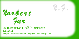 norbert fur business card