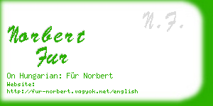 norbert fur business card